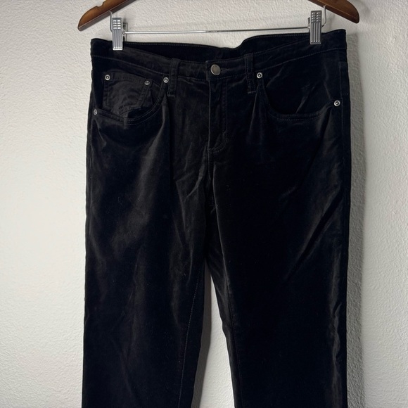 Sundance Velveteen Jeans Black Size 6 Stretch Velvet Quiet Luxury Academia Mod - Picture 4 of 16